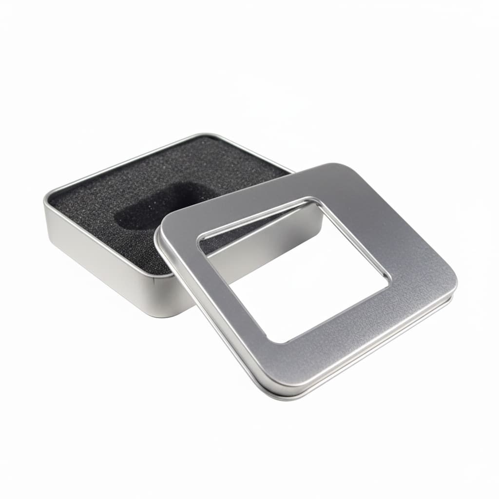 METAL USB BELLEK KUTUSU (KÜÇÜK) Model 221120-K - Gümüş promosyon ürünü