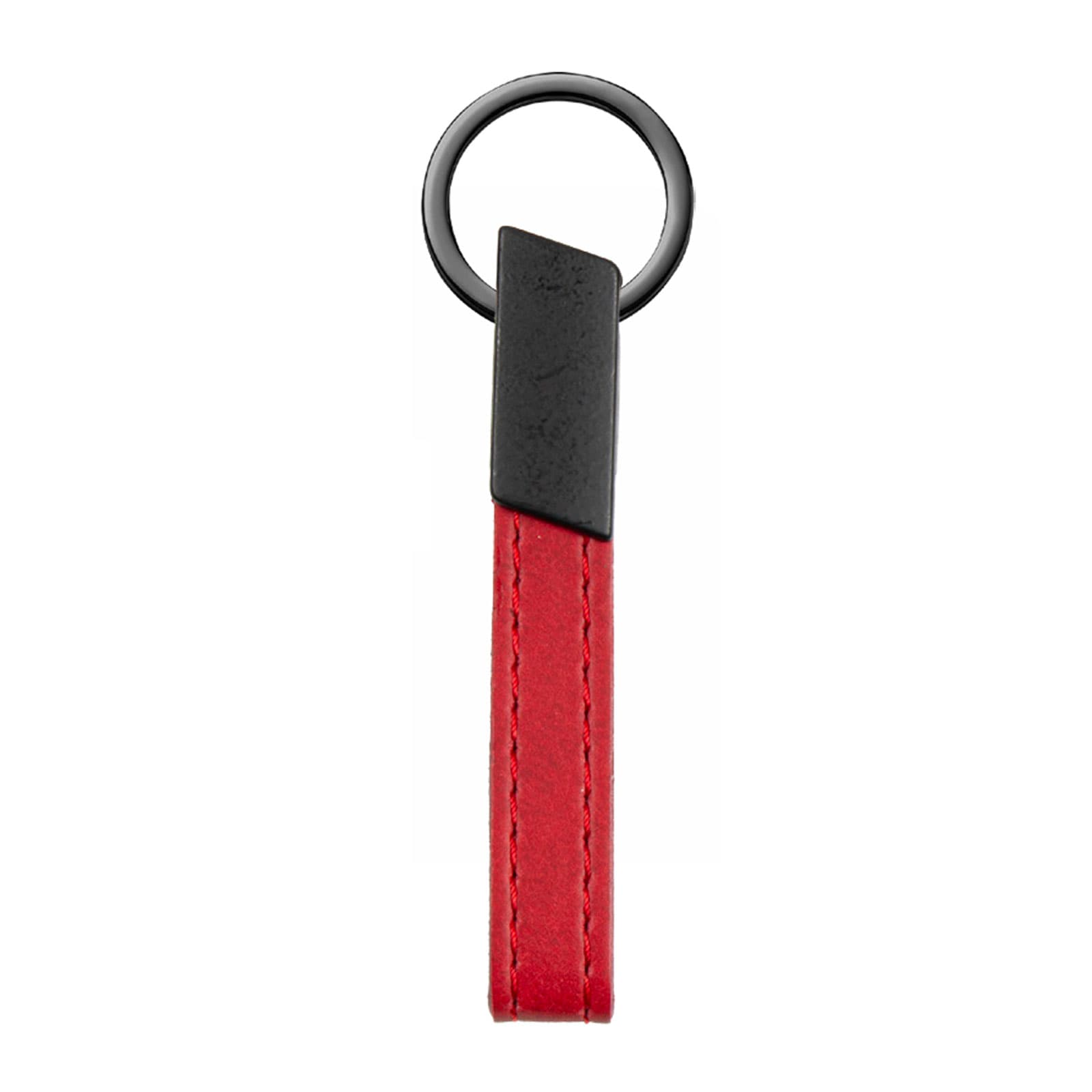 MAÇKA KIRMIZI METAL-DERİ ANAHTARLIK Model 336304 promosyon ürünü