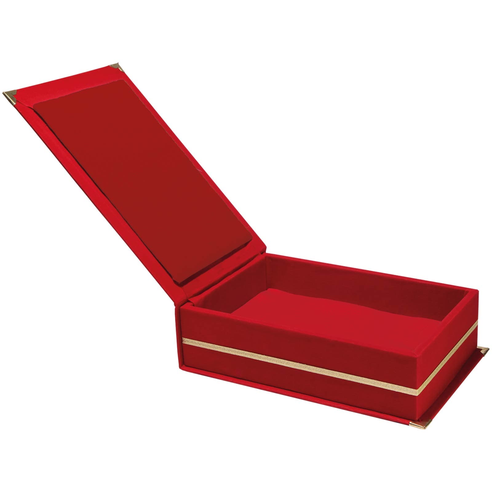 KAŞMİR KIRMIZI KADİFE PLAKET KUTUSU (14X24 CM) Model 879204 promosyon ürünü