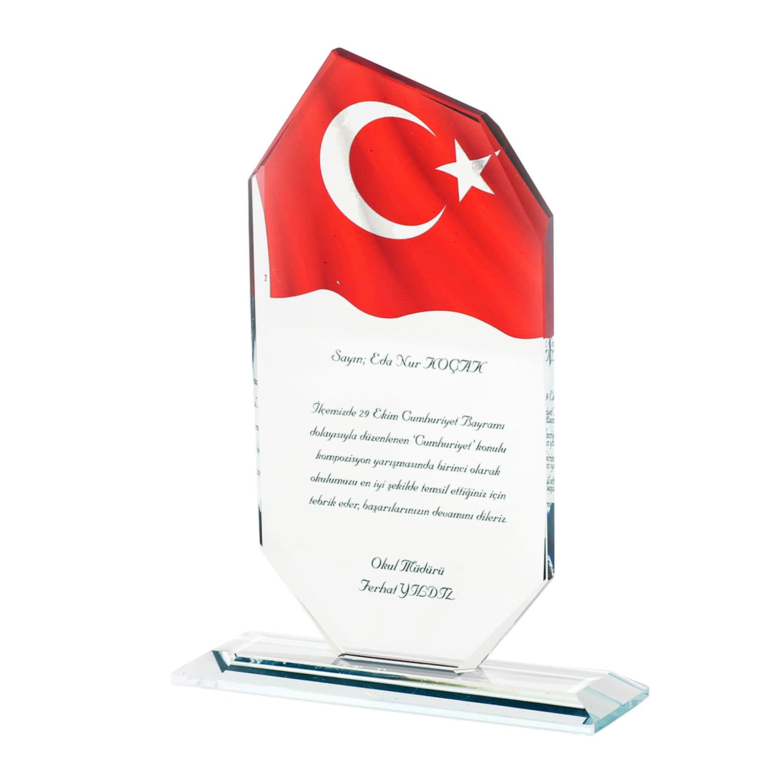 OSKAY ŞEFFAF KRİSTAL PLAKET Model 486431 promosyon ürünü