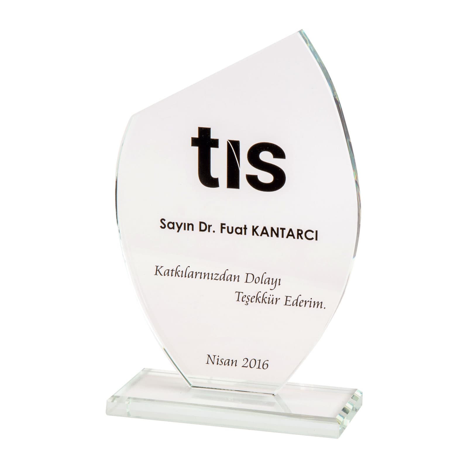 ONAT KRİSTAL PLAKET promosyon ürünü