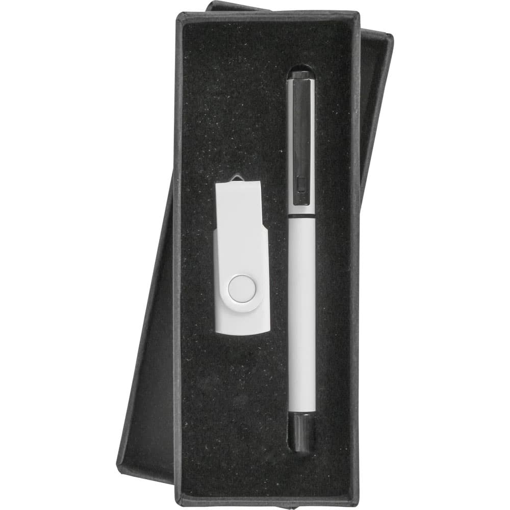 USB Kalem Set Model 9210-16GB-B - Beyaz promosyon ürünü