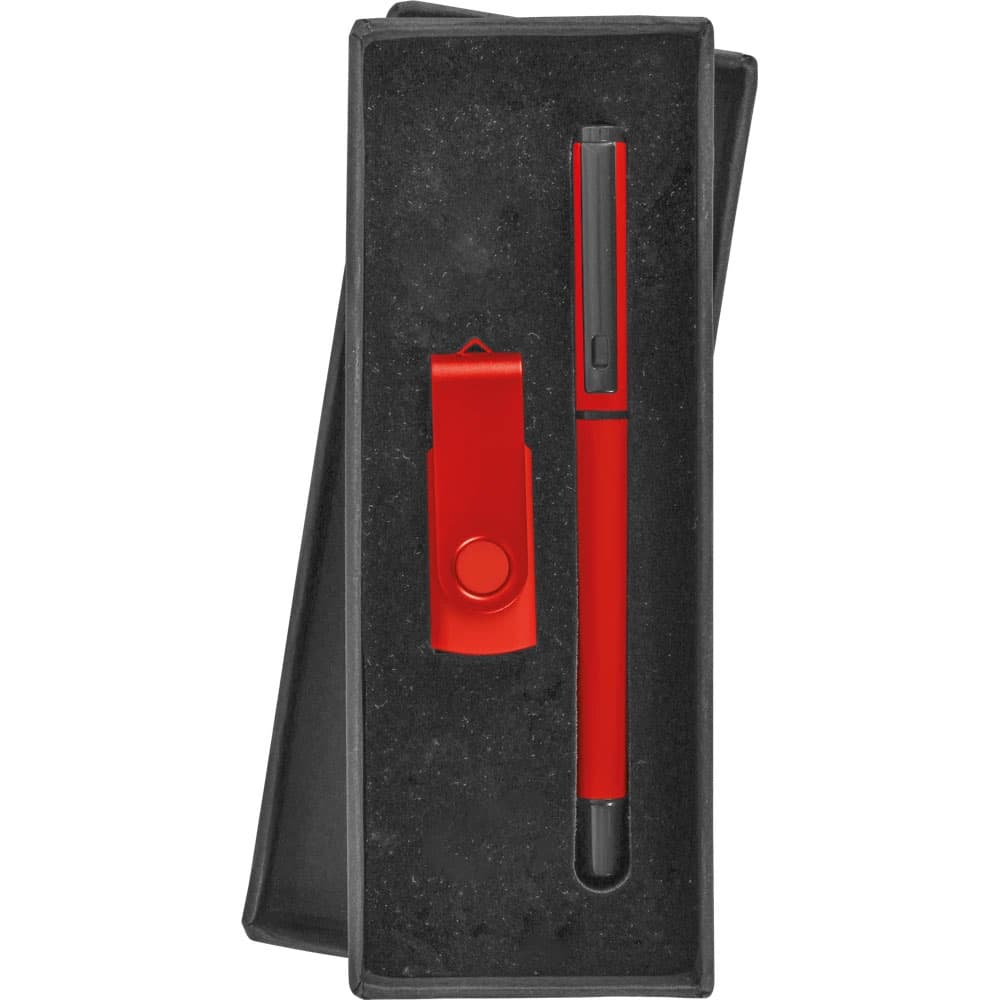 USB Kalem Set Model 9210-16GB-K - Kırmızı promosyon ürünü