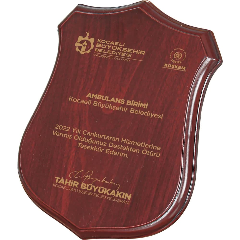 Ahşap Plaket Model BK-75 promosyon ürünü