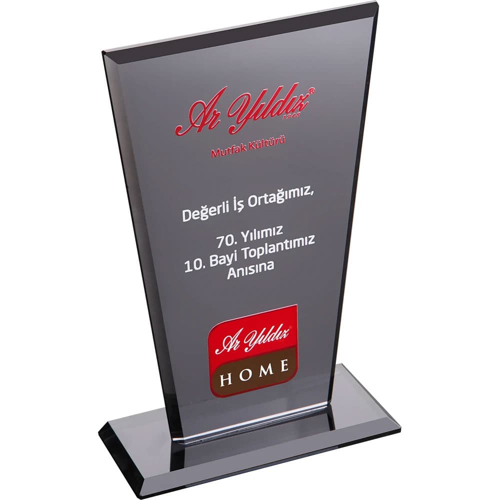 Kristal Plaket Model EKT-235-FM - Füme promosyon ürünü