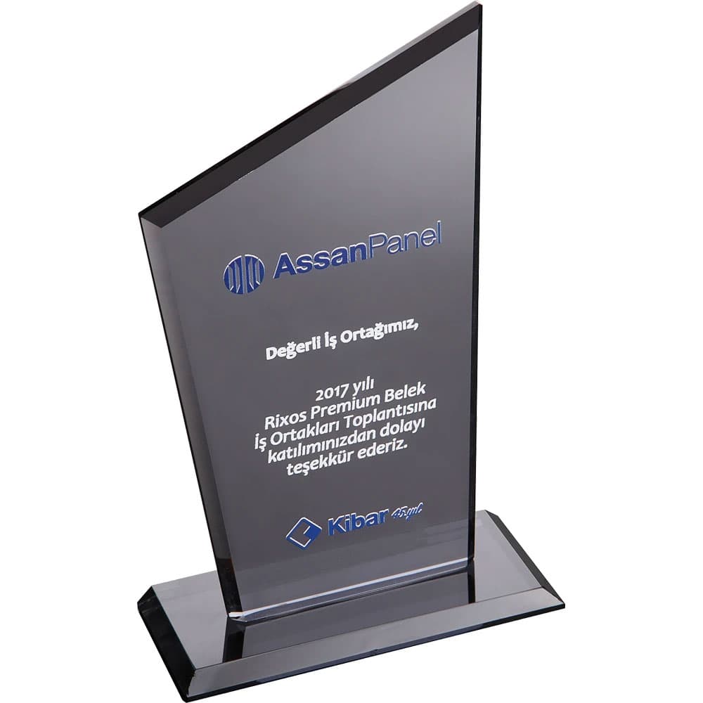 Kristal Plaket Model EKT-310-FM - Füme promosyon ürünü