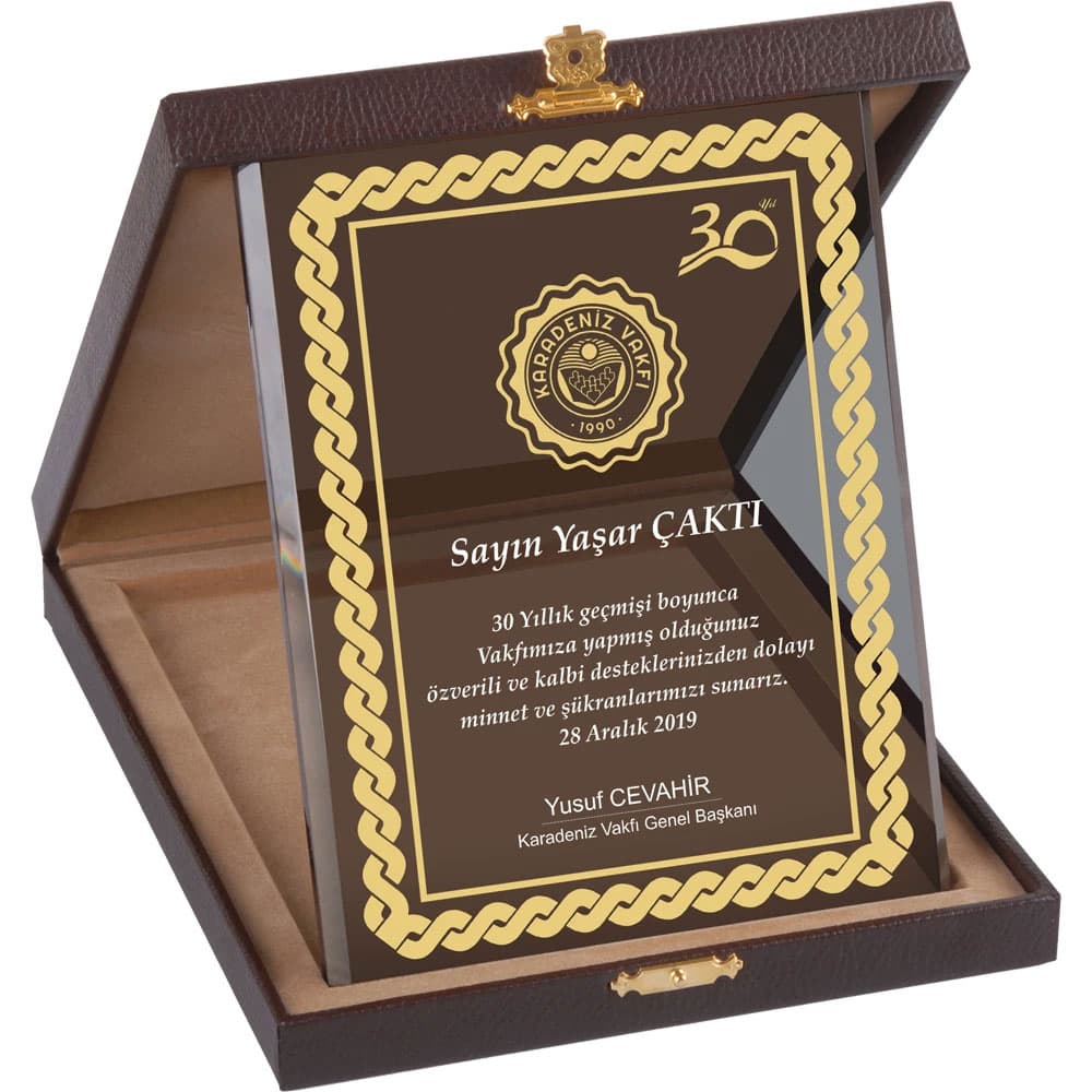 Kutulu Kristal Plaket promosyon ürünü