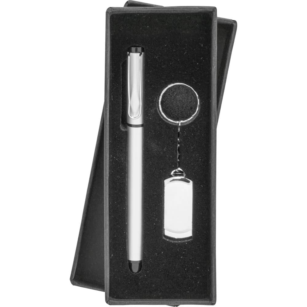 Metal USB Bellek ve Kalem Seti Model 8210-16GB promosyon ürünü