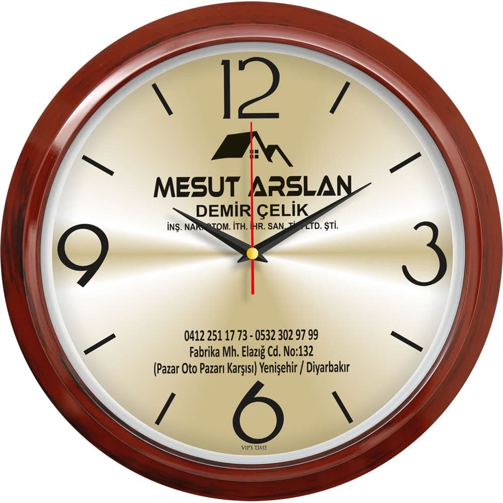 Plastik Duvar Saati Model V30-606-AH promosyon ürünü