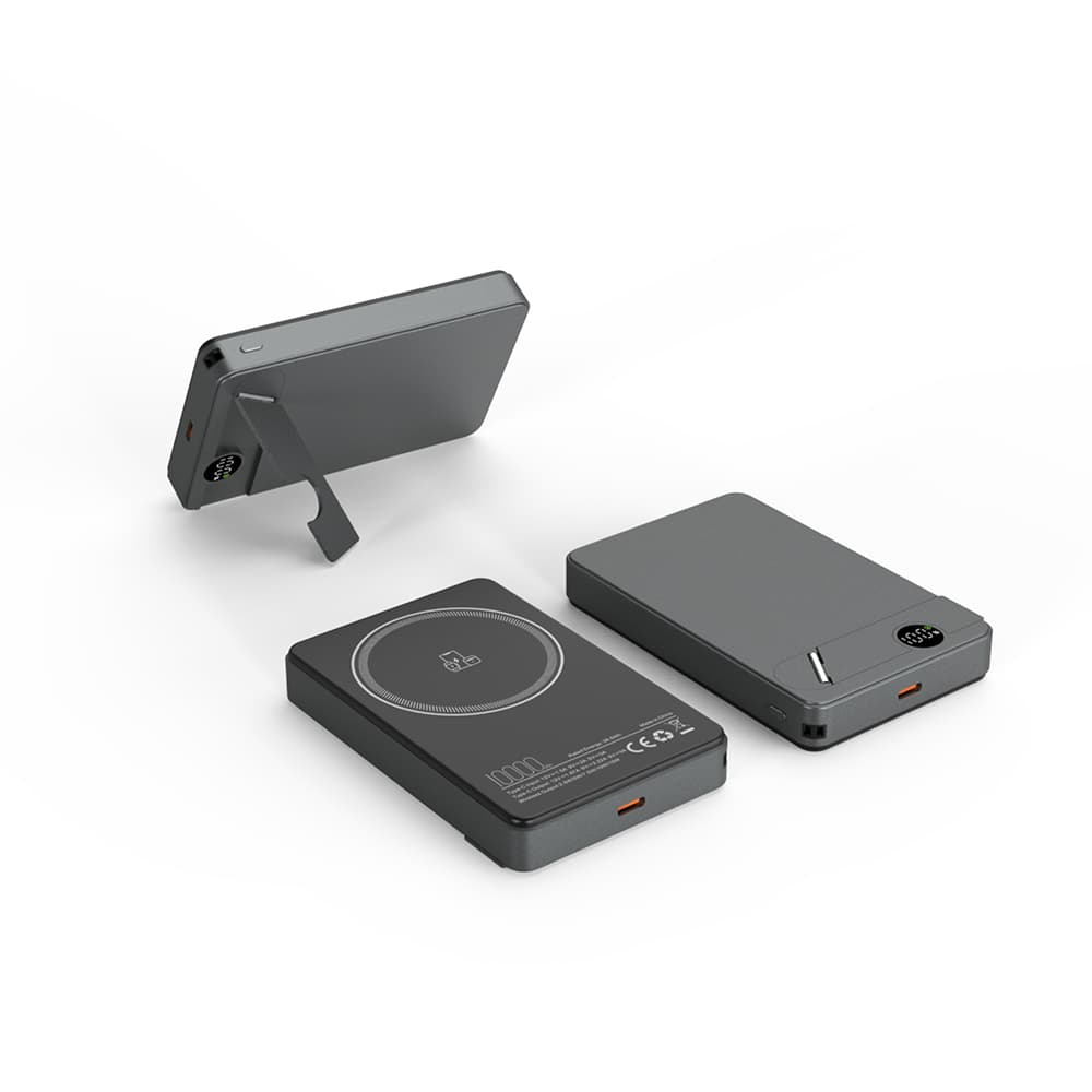 KİLYOS 10.000 MAH SİYAH MAGSAFE  ve  WIRELESS STANDLI POWERBANK